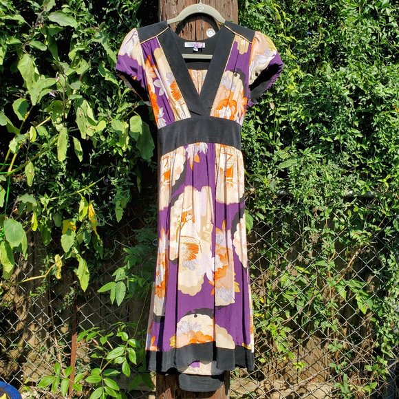 Corey Lynn Calter Silk Floral Dress - Picture 2 of 4